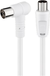 Angled Antenna cable (80 dB), 2x shielded
