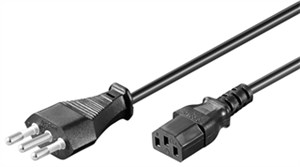 Cold-device cord, Italy; 1 m, black