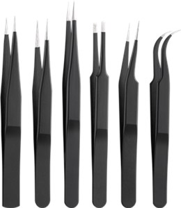 Tweezers set 6 pieces