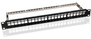 19 inch (48.3 cm) Keystone blank Patch Panel empty case (1 HE)