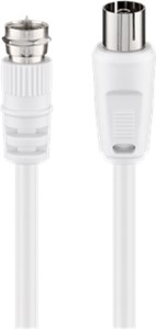 SAT/Antenna adapter cable (<70 dB), 2x shielded